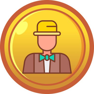 İş adamı simgesi vektör illüstrasyonu