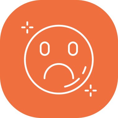 hüzünlü simge, vektör illüstrasyonu