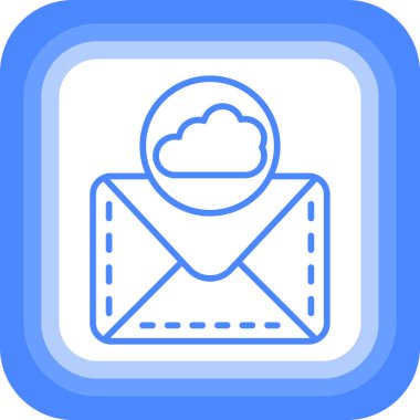 Bulut. Web simgesi basit illüstrasyon