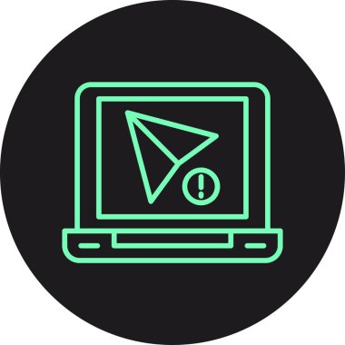 Benzersiz E- posta Vektörü Glyph Simgesi