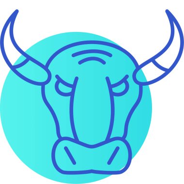 Boğa simgesi, vektör illüstrasyonu