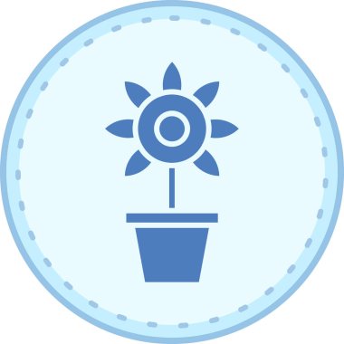 Çiçek. Web simgesi basit illüstrasyon