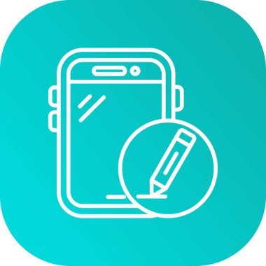 Akıllı telefon simgesinin vektör illüstrasyonu