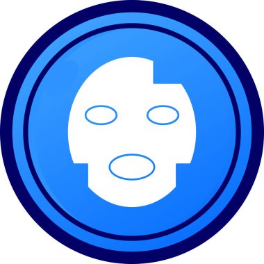 Web için izole edilmiş düz stil uzaylı yüzü simgesi