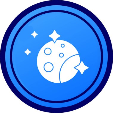 Gezegen simgesi, vektör çizimi