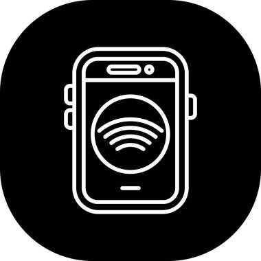 Moda biçimi izole edilmiş arka planda cep telefonu simgesi