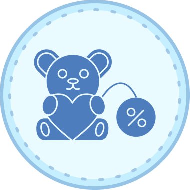 Yavru ayı ikonu. vektör illüstrasyonu