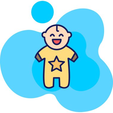 Bebeğim. Web simgesi basit illüstrasyon