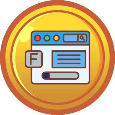 Para için. Web simgesi basit illüstrasyon