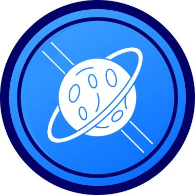 Gezegen ikonu vektör illüstrasyonu