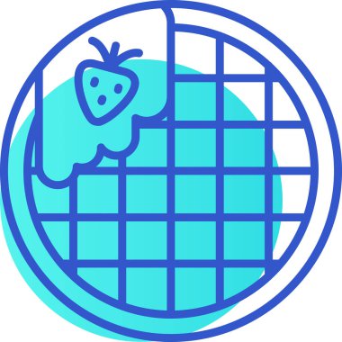 Mavi ve beyaz bir ikonun vektör illüstrasyonu