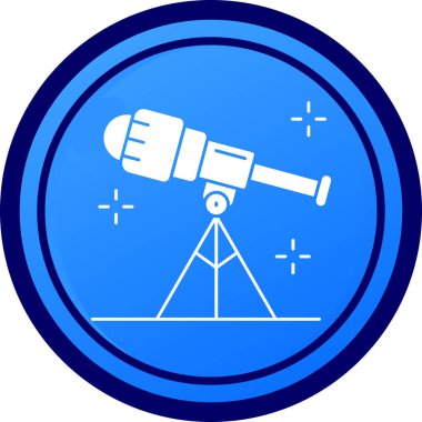 teleskop simgesi, vektör illüstrasyonu