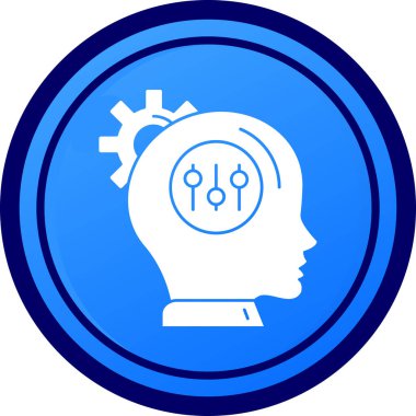 Beyin. Web simgesi basit illüstrasyon