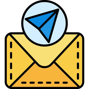 Zarf. Web simgesi basit illüstrasyon