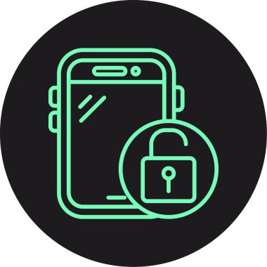 Kilit vektör satırı simgesi