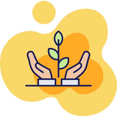 Bitki. Web simgesi basit illüstrasyon