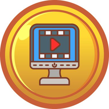 video simgesi vektör illüstrasyonu