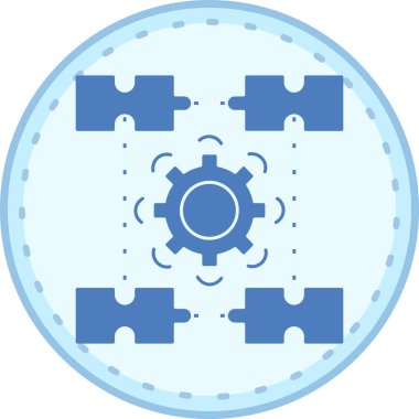 Bulmacanın mavi ve beyaz arkaplanının vektör çizimi