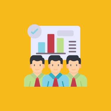 iş adamının düz simgesi