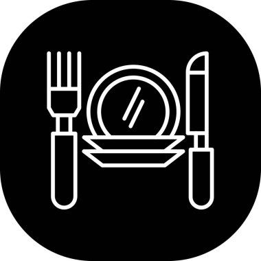 Yiyecek ve simgenin vektör illüstrasyonu