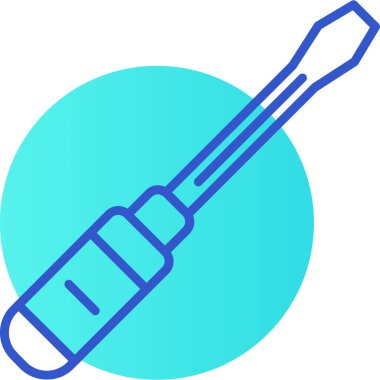 Bir tornavida simgesinin vektör çizimi