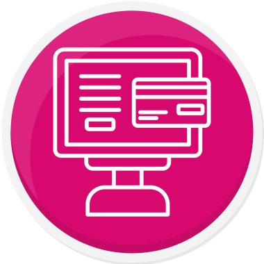 Monitör. Web simgesi basit illüstrasyon