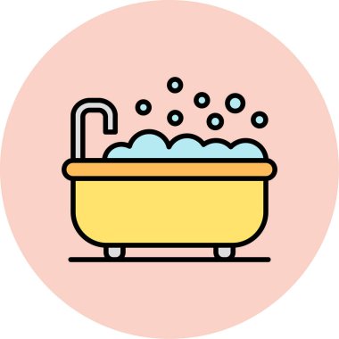 Banyo yap. Web simgesi basit illüstrasyon