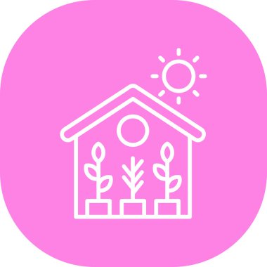 Bir çiftlik evi simgesinin vektör illüstrasyonu