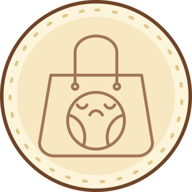 Alışveriş çantası. Basit resimleme