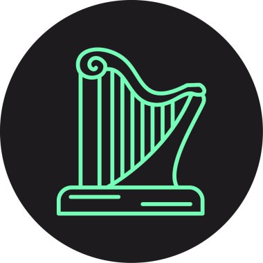 Eşsiz harp vektör çizgisi simgesi