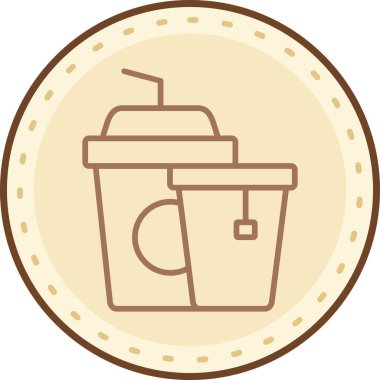 Kahve fincanı. Basit tasarım