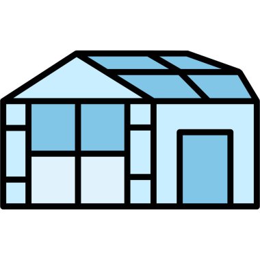 Bina. Web simgesi vektör illüstrasyonu