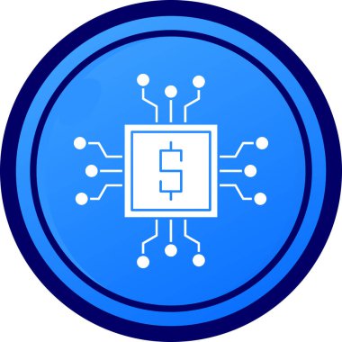 İşlemci. Web simgesi basit illüstrasyon