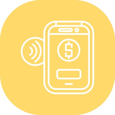 Cep telefonu ödemesi. Basit illüstrasyon