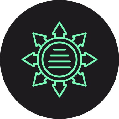 güzel güneş vektör çizgisi simgesi