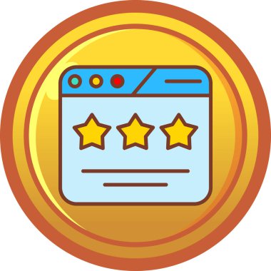 Derecelendirme vektör yıldız simgesi