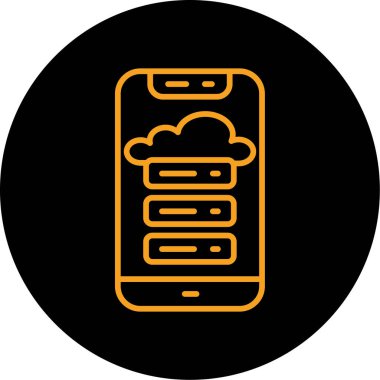 Mobil kutsal kişilerin resmi, vektör çizim