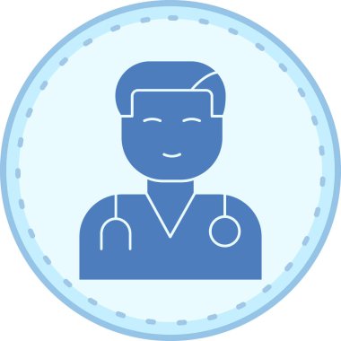 Doktor. Web simgesi basit illüstrasyon