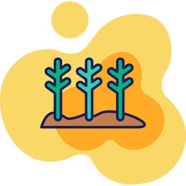 Bitki. Web simgesi basit illüstrasyon