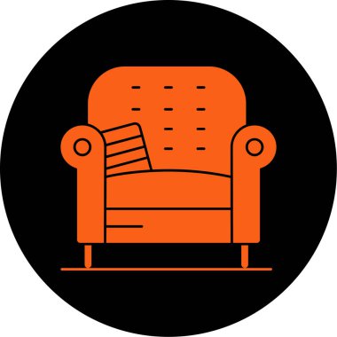 Moda Biçimli Kanepe Simgesi İzole Arkaplanı