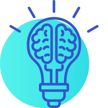 Fikir ikonu. Basit resimleme