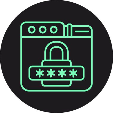 parola simgesi, vektör çizimi