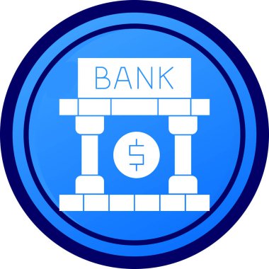bankacılık binası web simgesi basit illüstrasyon