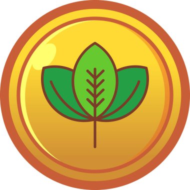 Yaprak simgesi, vektör illüstrasyonu