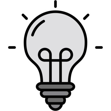 Ampul. Web simgesi basit illüstrasyon