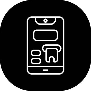 cep telefonu simgesi. Ağ için akıllı telefon vektör sembolünün özet çizimi