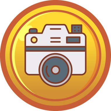 fotoğraf makinesi simgesi beyaz arkaplanda izole edilmiş düz moda biçiminde.