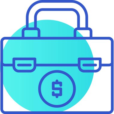 Çanta. Web simgesi basit illüstrasyon