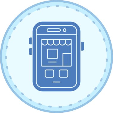 Bir cep telefonu simgesinin vektör illüstrasyonu