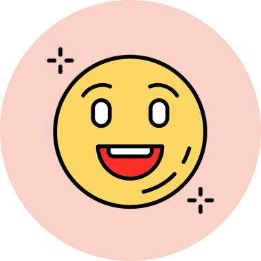 Yüz. Web simgesi basit illüstrasyon